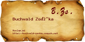 Buchvald Zsóka névjegykártya